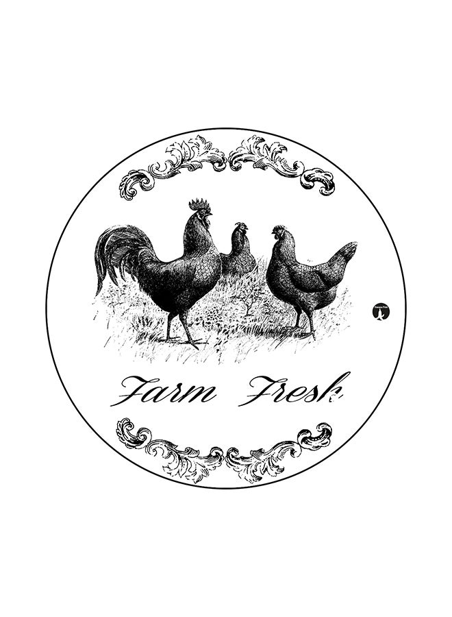BP Chickens Printed Round Mouse Pad Multicolour
