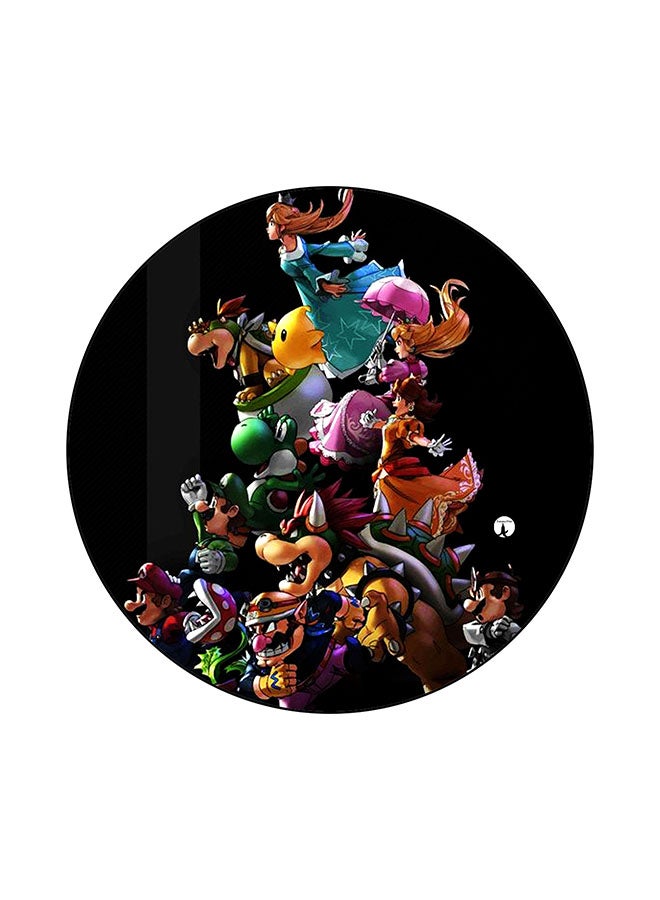 بي بي لوح ماوس مستدير بطبعة لعبة الفيديو "Super Mario" متعدد الألوان