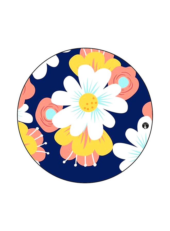 BP Flowers Printed Round Mouse Pad Multicolour