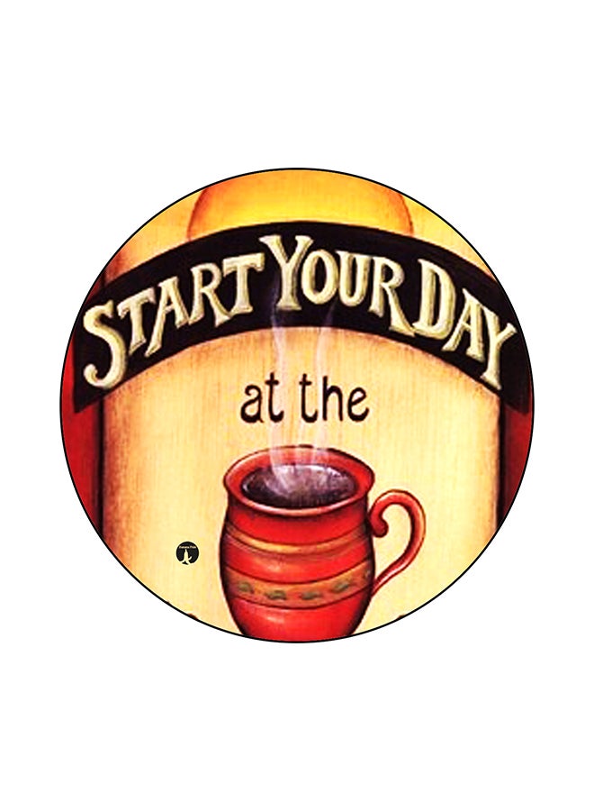 BP English Phrases Printed Round Mouse Pad Multicolour