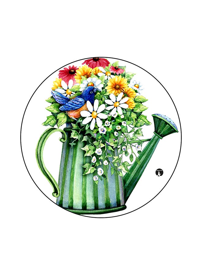 BP Flowers Printed Round Mouse Pad Multicolour