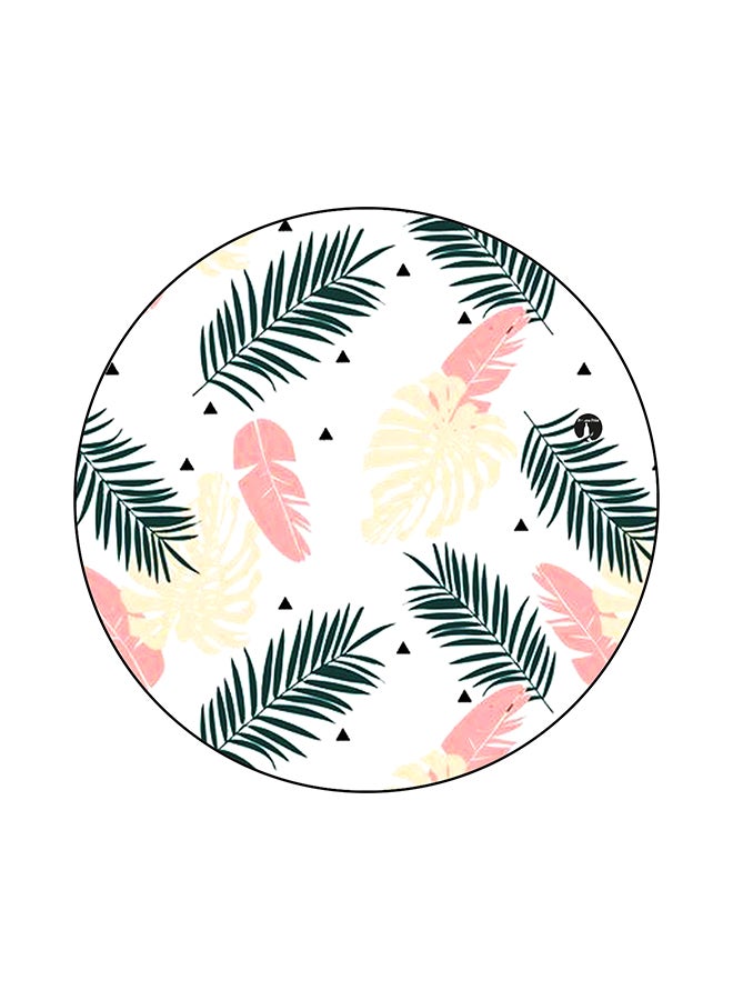 Leafs Printed Mouse Pad White/Green/Pink