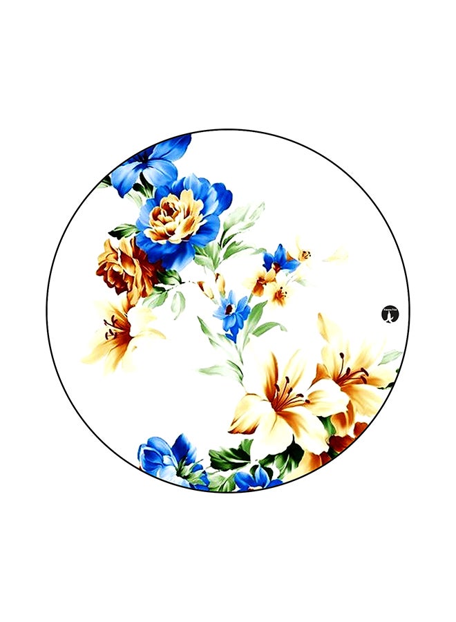 BP Flowers Printed Round Mouse Pad Multicolour