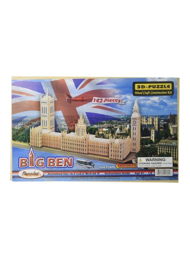 Puzzled 142-Piece Big Ben 3D Puzzle 1605 - Image 2