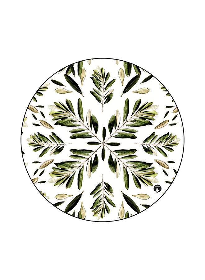 لوحة ماوس دائرية مطبوع عليها رسمة نباتات متعدد الألوان