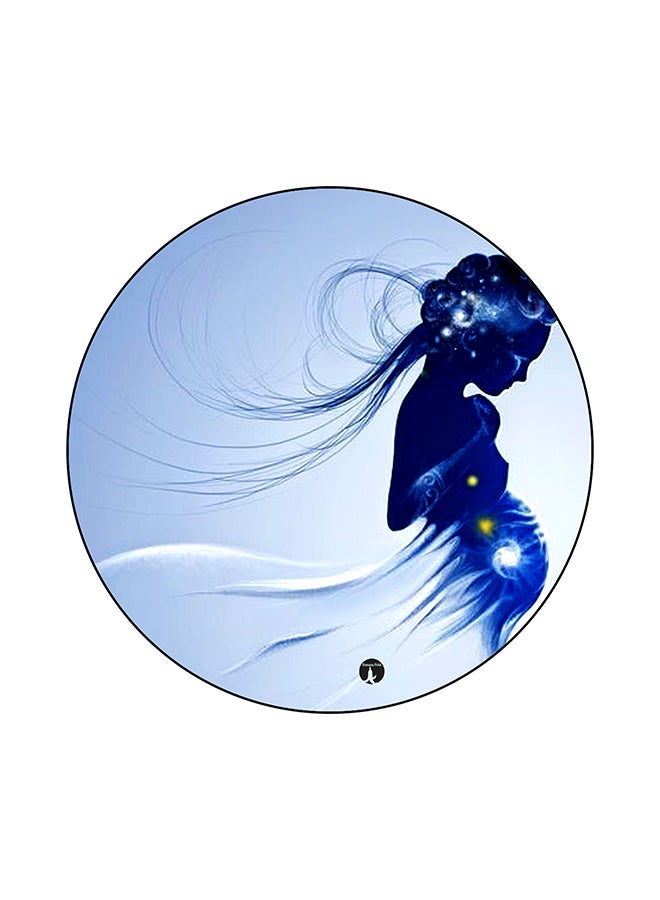 BP A Woman Printed Round Mouse Pad Multicolour