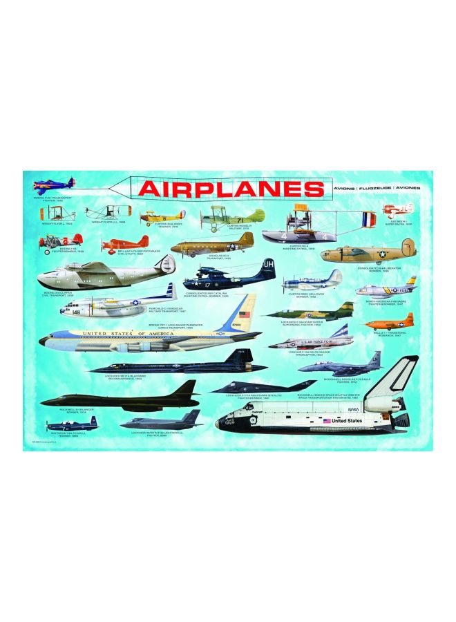 يورو جرافيكس أحجية تركيب الصور المقطعة بتصميم الطائرات من 100 قطعة طراز EUROKIDS-0086 - Image 3