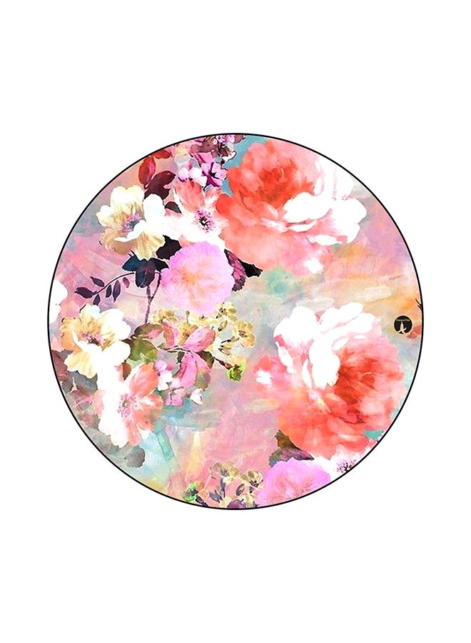 BP Flowers Printed Round Mouse Pad Multicolour