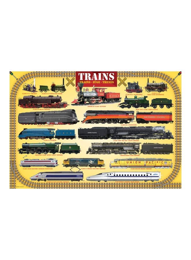 يورو جرافيكس لعبة أحجية تركيب الصور المقطعة بتصميم قطارات مكونة من 100 قطعة طراز Eurokids-0090  - Image 2