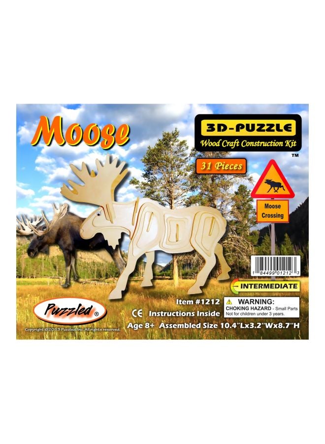 Puzzled 31-Piece Moose 3D Puzzle 1212  - Image 3