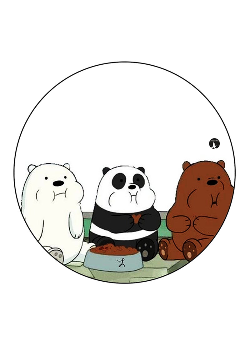 BP We Bare Bears Printed Round Pin Badge Multicolour - Image 1