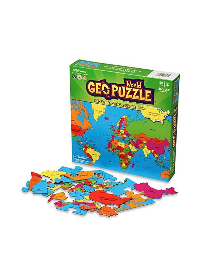 Geotoys 68-Piece World Geo Jigsaw Puzzle Set GEO 106 - Image 3