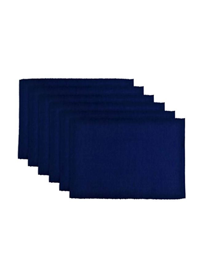 DII 6-Piece Cotton Placemat Nautical Blue 13x19inch  - Image 1