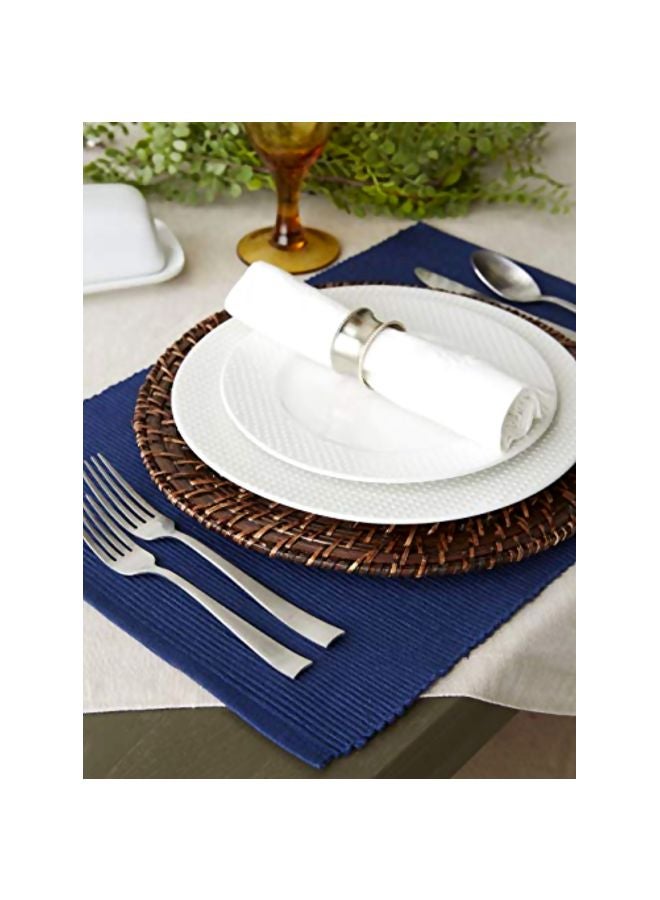 DII 6-Piece Cotton Placemat Nautical Blue 13x19inch  - Image 4