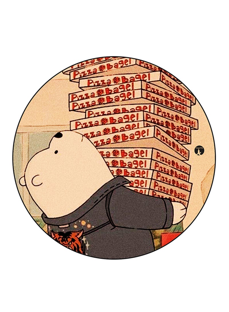 BP We Bare Bears Printed Round Pin Badge Multicolour - Image 1