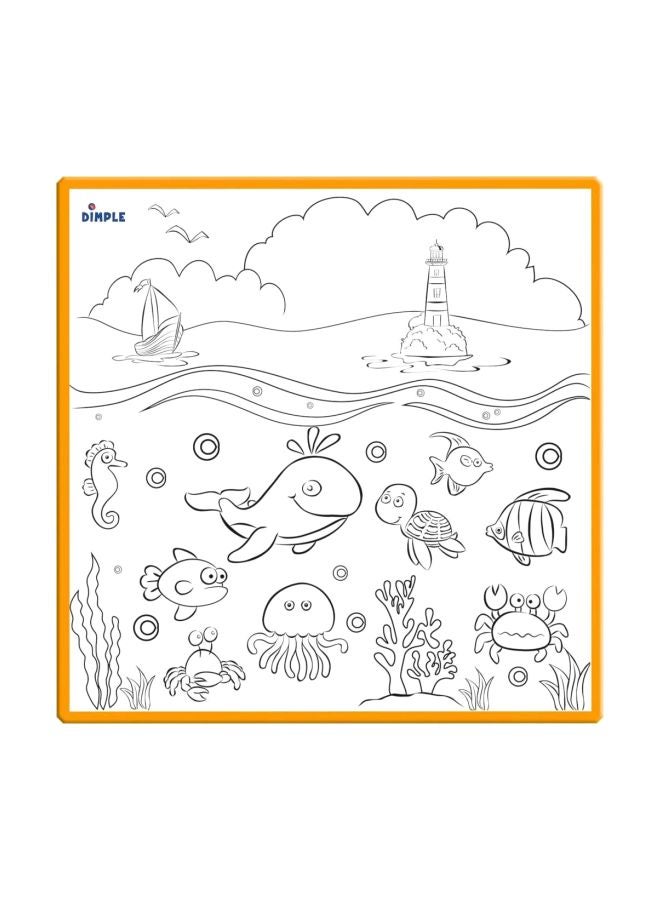 Dimple Washable Coloring Playmat With 12 Markers DC12391  - Image 4