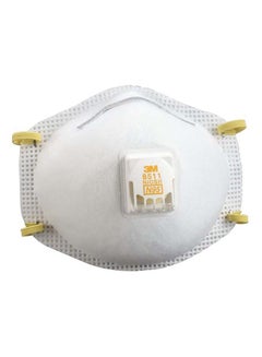 3M Cool Flow Exhalation Valve Particulate Respirator 8511, N95, Pack of 10 Silver  - Image 1