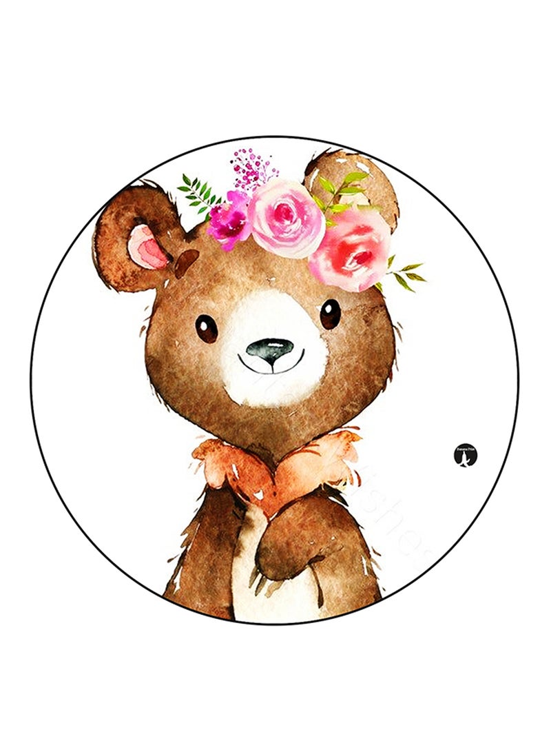 BP Bear Printed Round Pin Badge Multicolour - Image 1