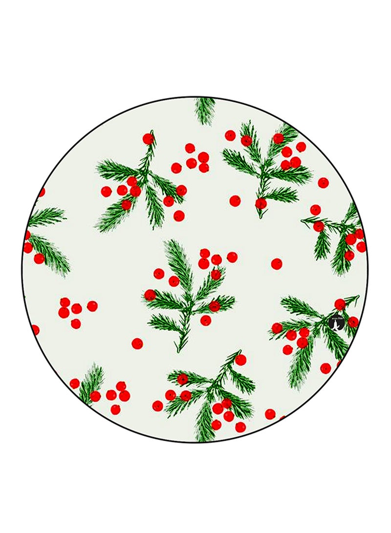 بي بي شارة دائرية بدبوس وطبعة نباتات متعدد الألوان - Image 1