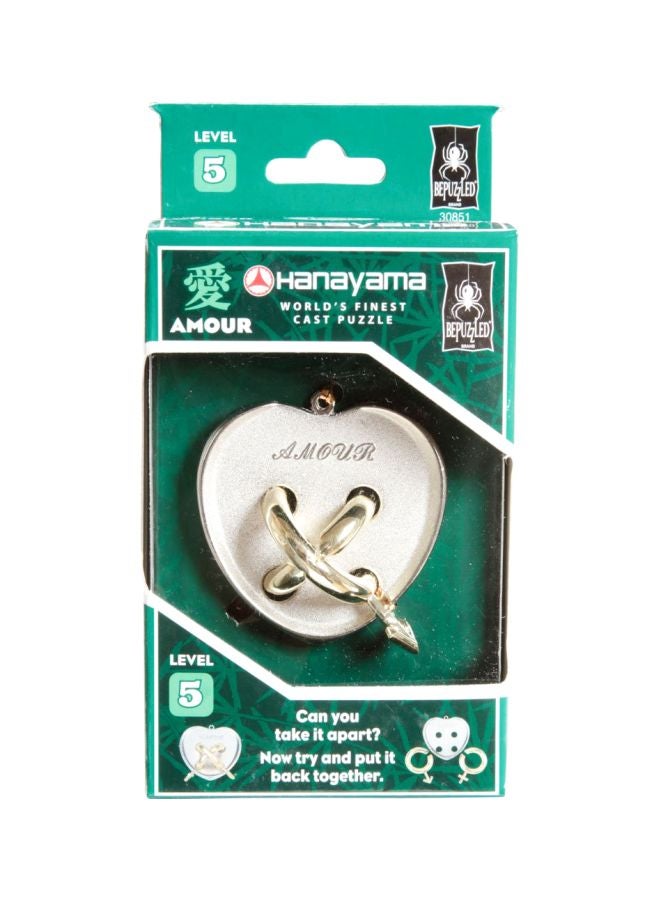 Bepuzzled Amour Hanayama Cast Metal Brain Teaser 30851 - Image 3