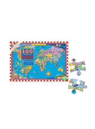 100-Piece World Map Jigsaw Puzzle PZWR2 - v1581589315/N34397015A_1