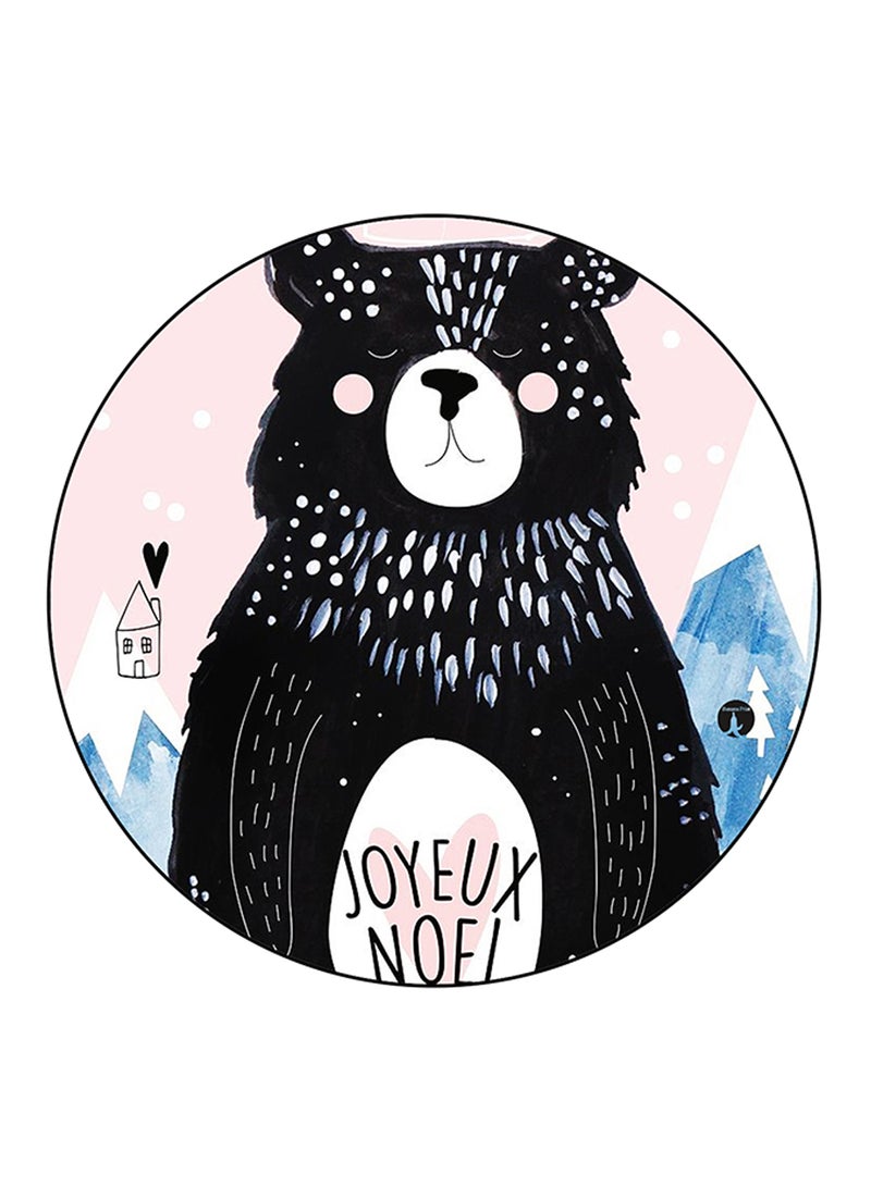 BP Bear Printed Round Pin Badge Multicolour - Image 1