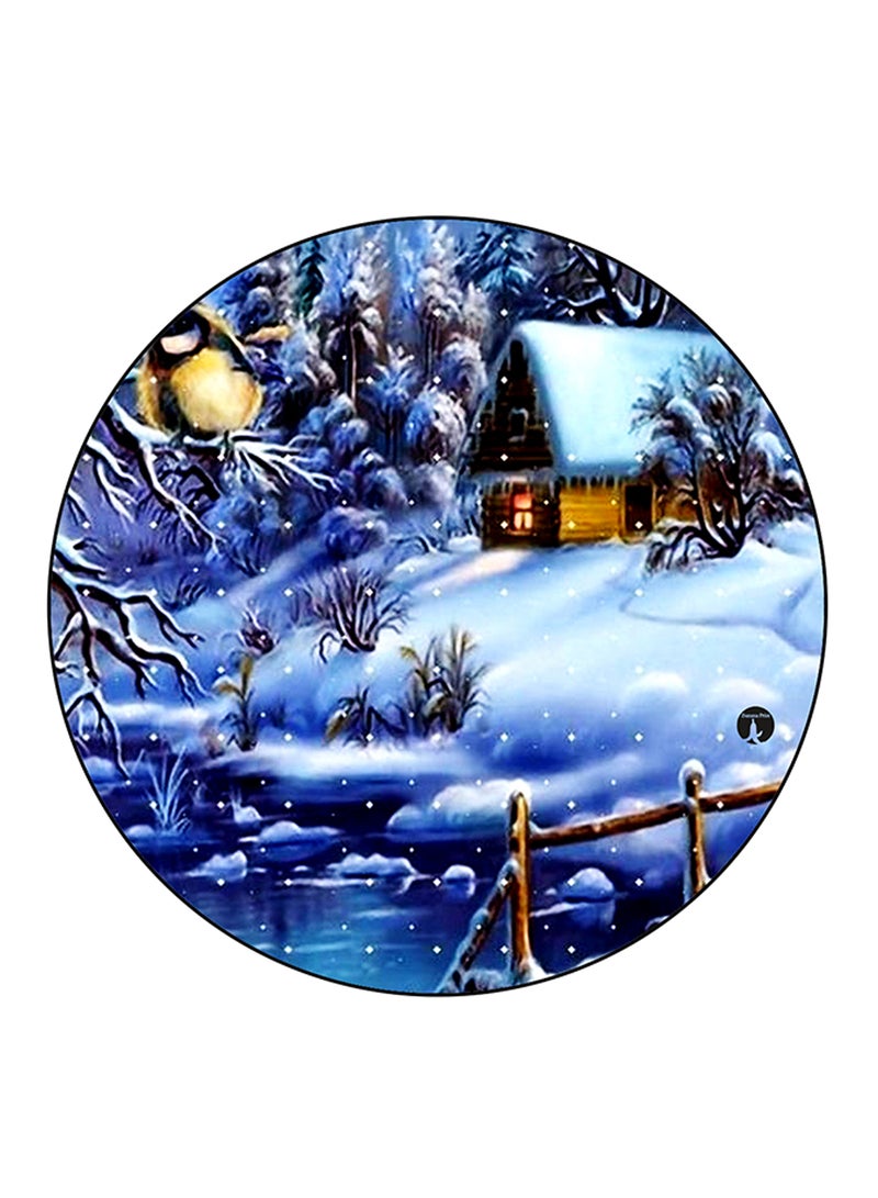 بي بي شارة مستديرة بدبوس وطبعة منزل متعدد الألوان - Image 1