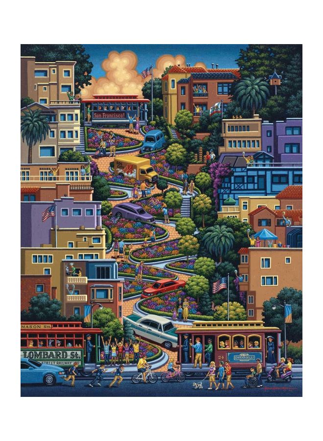 Dowdle 500-Piece Lombard Street Jigsaw Puzzle 210 - Image 2