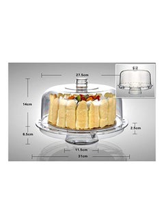 hblife Acrylic Cake Stand  Round 13.5x12.6x7.2inch Clear 13.5x12.6x7.2inch  - Image 5