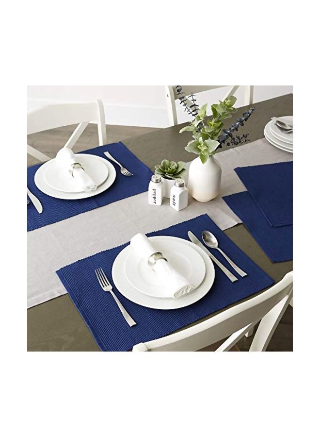 DII 6-Piece Cotton Placemat Nautical Blue 13x19inch  - Image 5