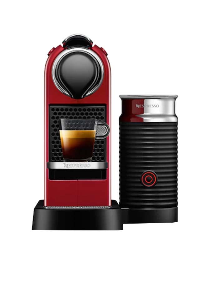 Nespresso - Espresso Coffee Machine With Capsules 1.0 L 1710.0 W C123CR Citiz & milk Cherry red - Image 1