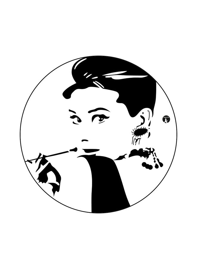 BP Audrey Hepburn Round Mouse Pad Black/White