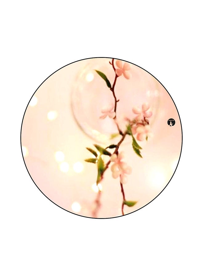 BP Flowers Printed Mouse Pad Pink/Green/White