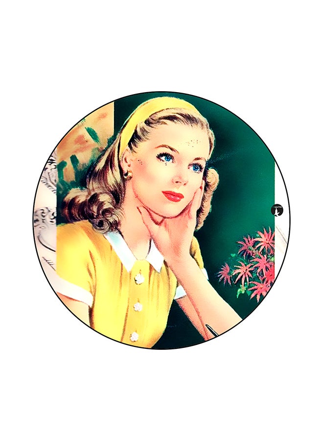 BP Vintage Art Round Mouse Pad Multicolour