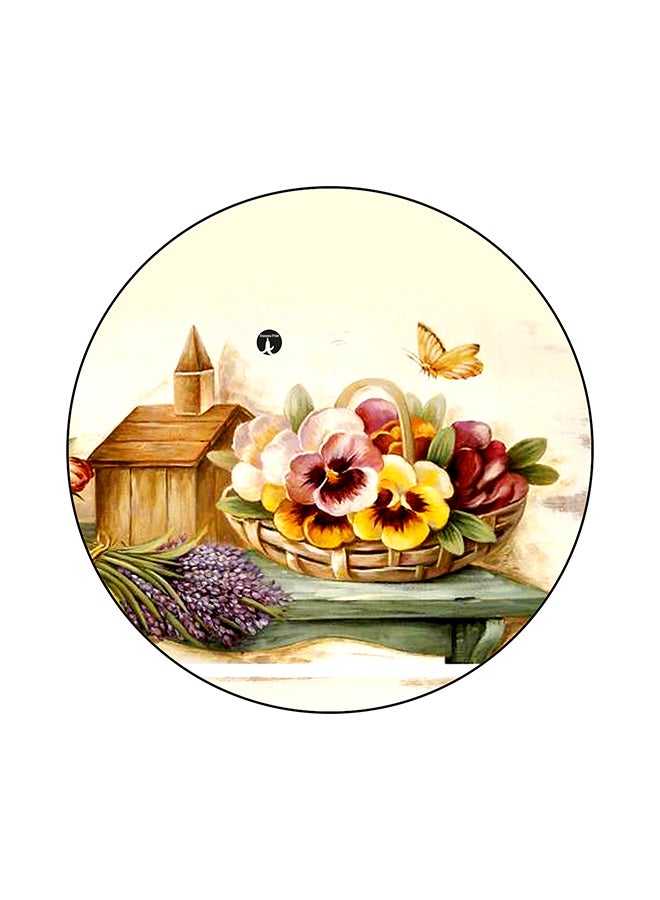 BP Vintage Art Round Mouse Pad Multicolour