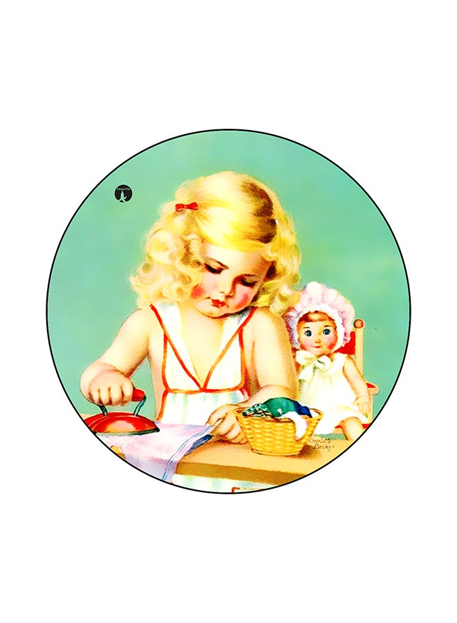 BP Vintage Art Round Mouse Pad Multicolour