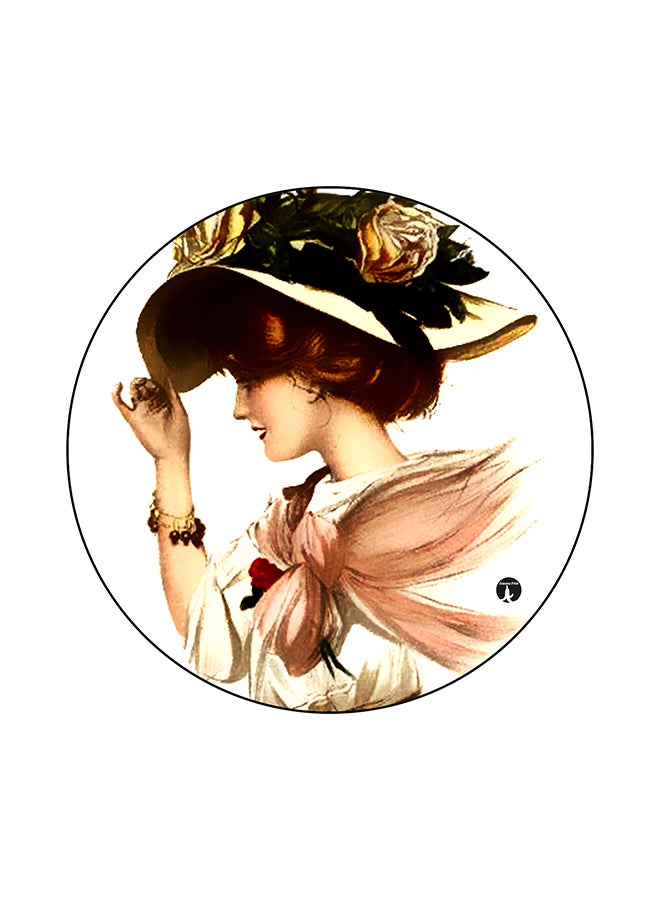 BP A Woman Round Mouse Pad Multicolour
