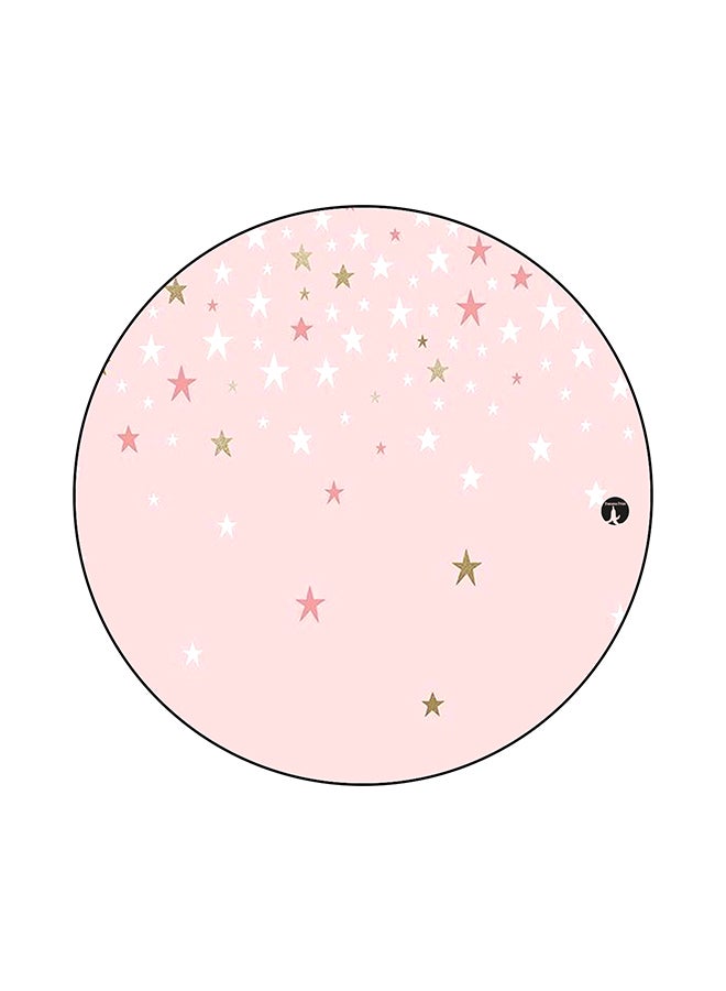 لوح ماوس مستدير بطبعة نجوم متعدد الألوان