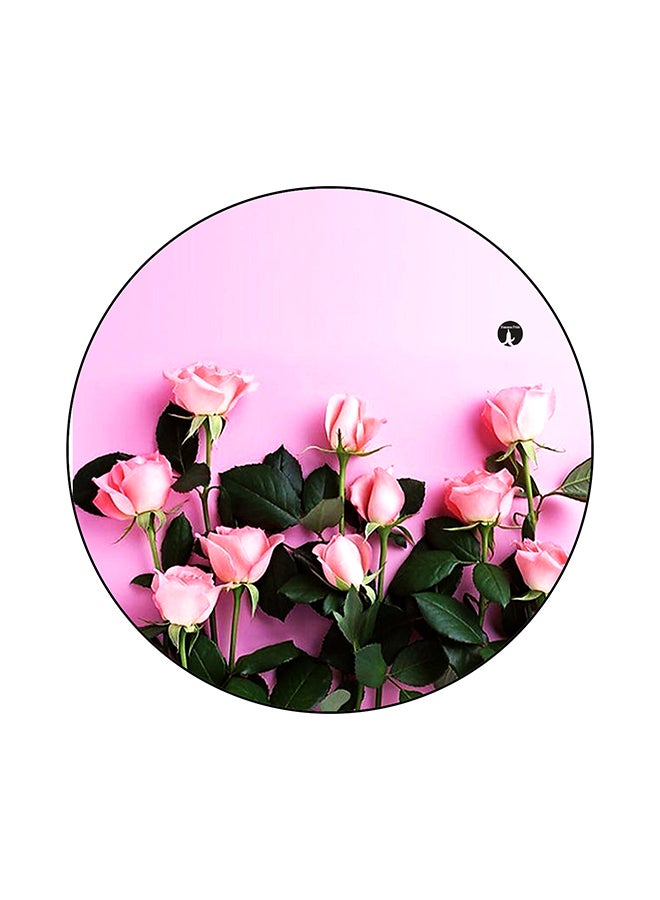 لوحة ماوس مستديرة برسمة زهور متعدد الألوان