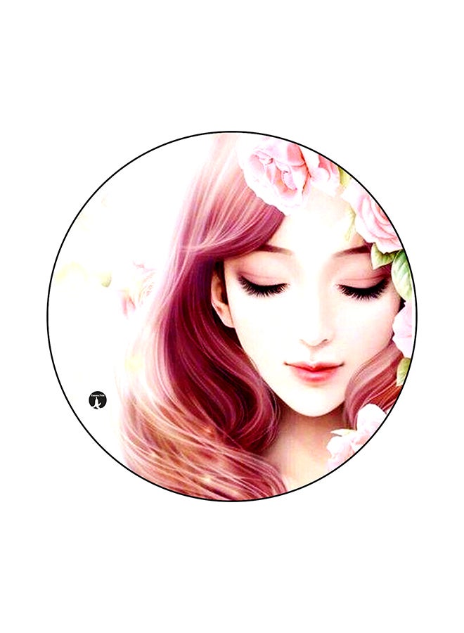 BP A Girl Round Mouse Pad Multicolour