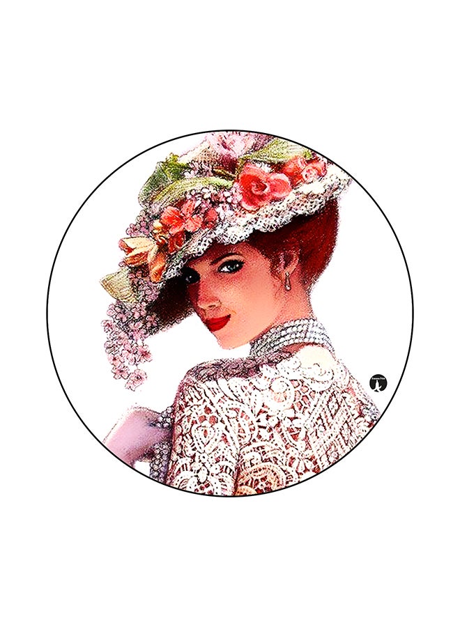 BP A Woman Round Mouse Pad Multicolour