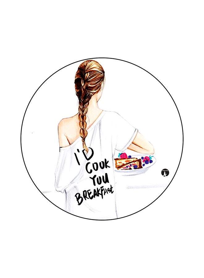 BP A Girl Round Mouse Pad Multicolour