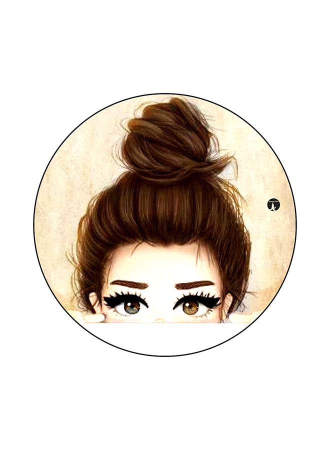 BP A Girl Round Mouse Pad Multicolour