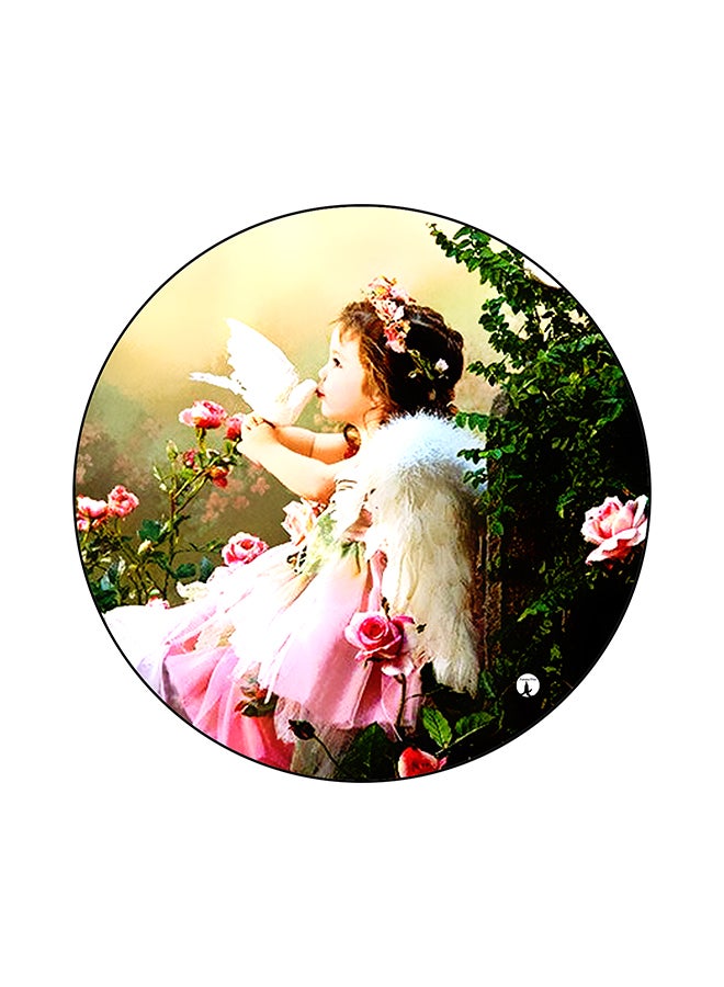 BP A Girl Round Mouse Pad Multicolour