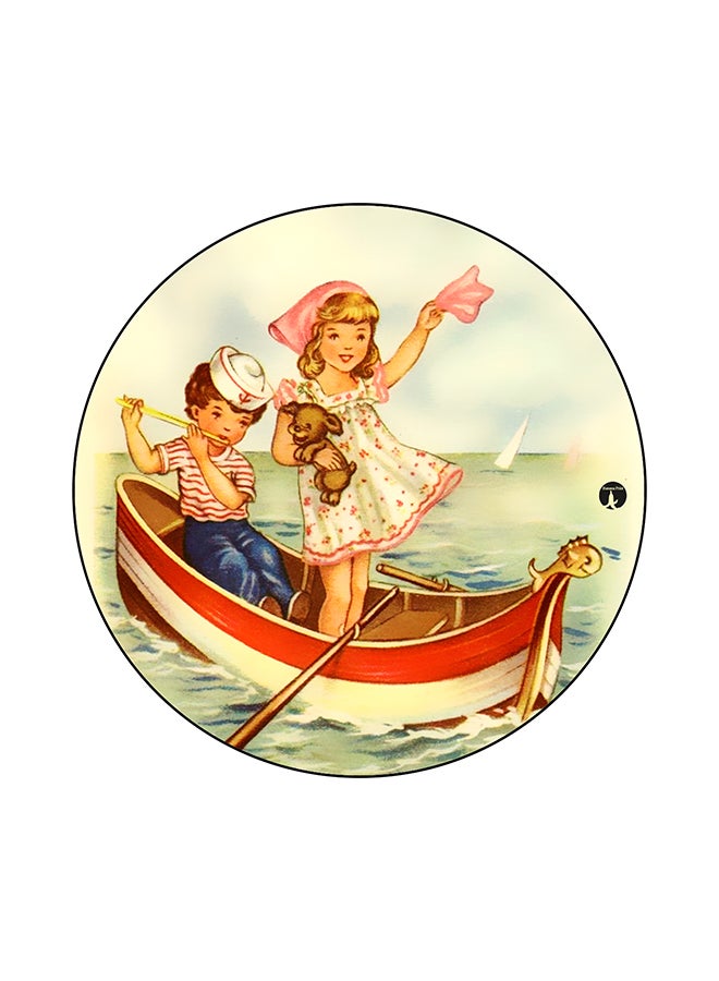 BP Vintage Art Round Mouse Pad Multicolour