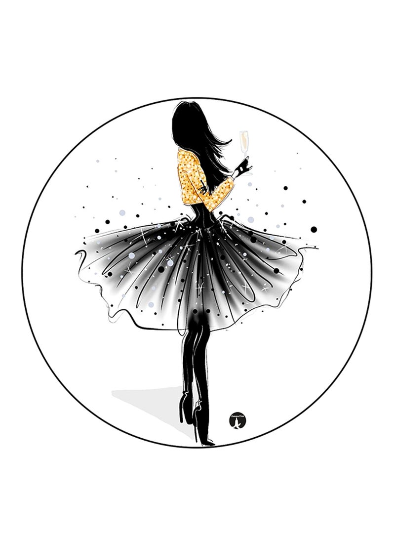 BP Woman Printed Round Pin Badge Multicolour - Image 1