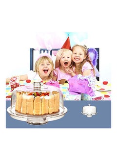 hblife Acrylic Cake Stand  Round 13.5x12.6x7.2inch Clear 13.5x12.6x7.2inch  - Image 2