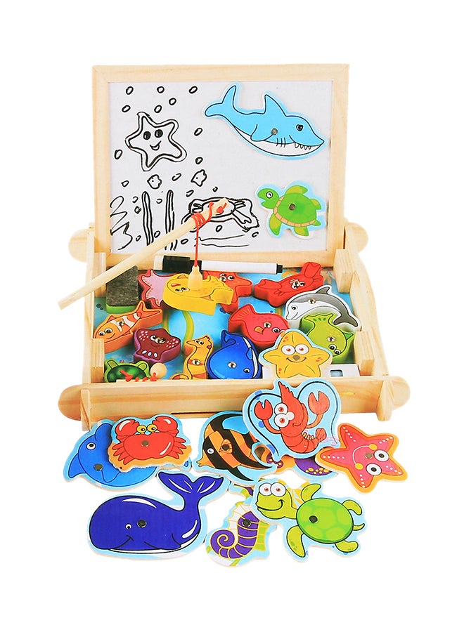 Double-Sided Marker-Chalk Fishing Drawing Board - Image 1