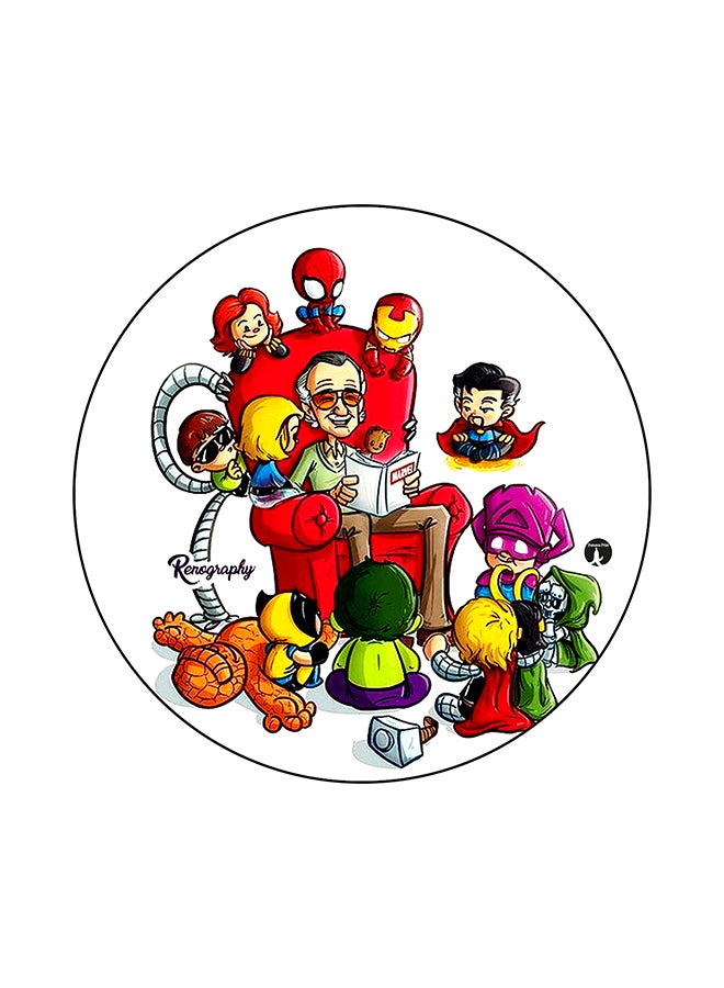 BP Superheroes Round Mouse Pad Multicolour