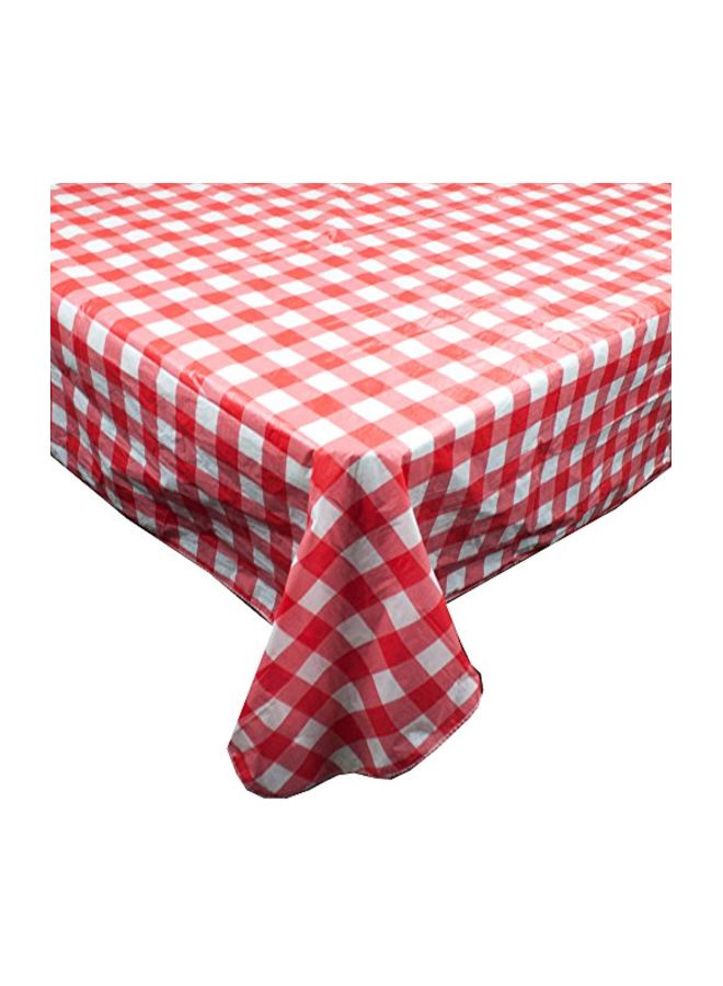 Generic Vinyl Table Cloth Red/White 70x0.1x52inch  - Image 2